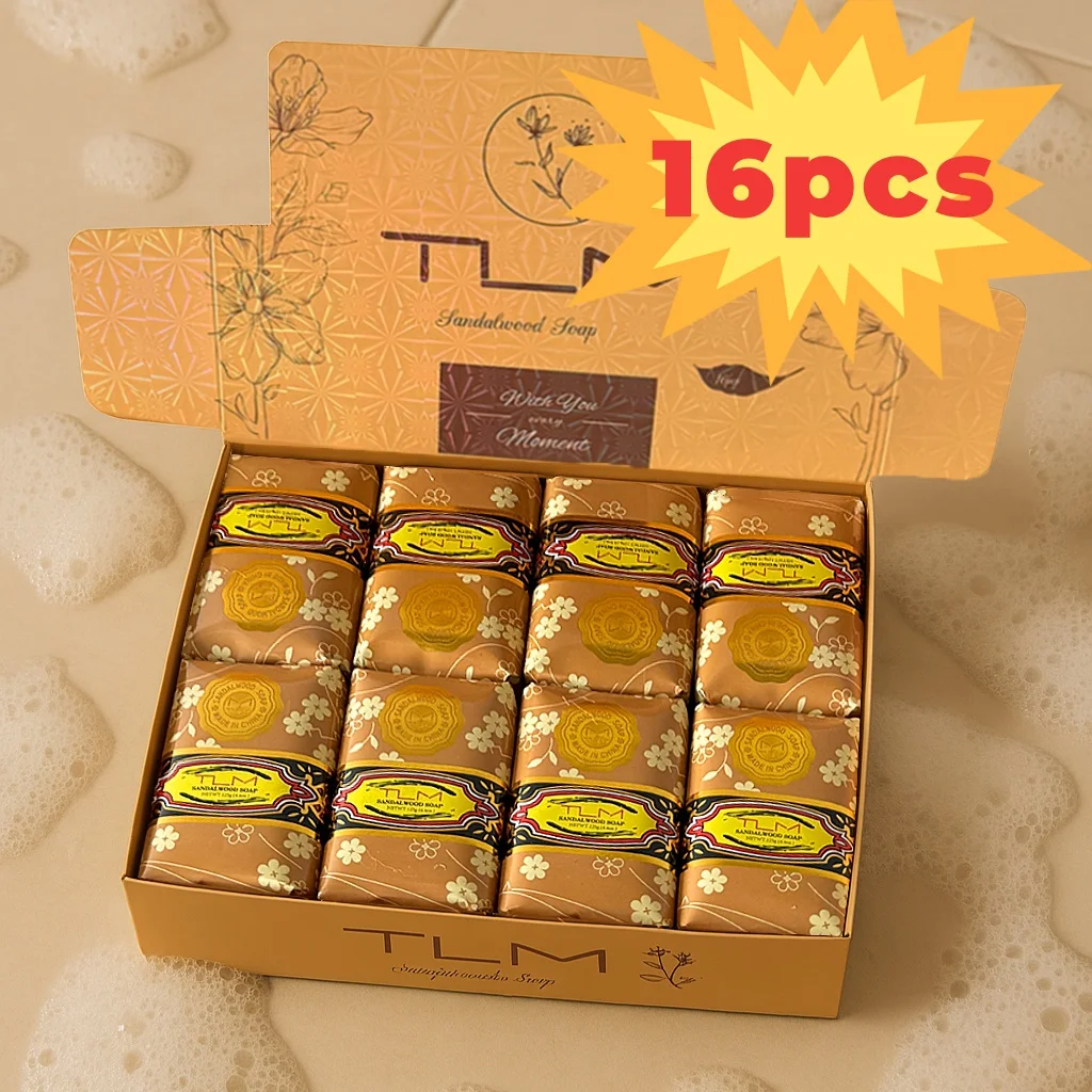 16Pc TLM Bee Flower Bath Soap Full Body Cleansing Care Soap Christmas Family Bath care Gift Box 125G