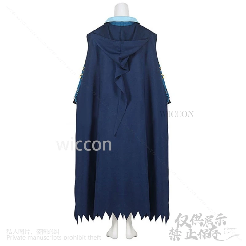 Disfraz de Anime RWBY Cos Maria Calavera, abrigo largo de bruja cazadora, capa, vestido azul oscuro, pelucas góticas Y2K, Jirai Kei, personalizado, nuevo