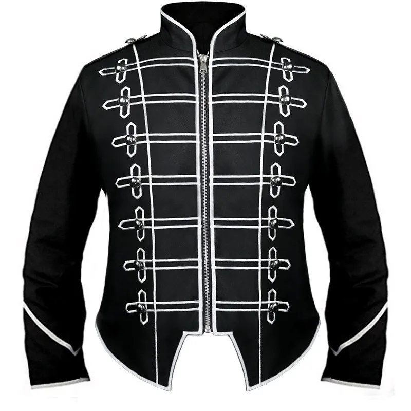 2026 Orange Yellow French Gothic Blazers  for Men ,Red Gold Checkered  Zipper Jacket, Unisex, Performance Wear,Cosplay Clothing