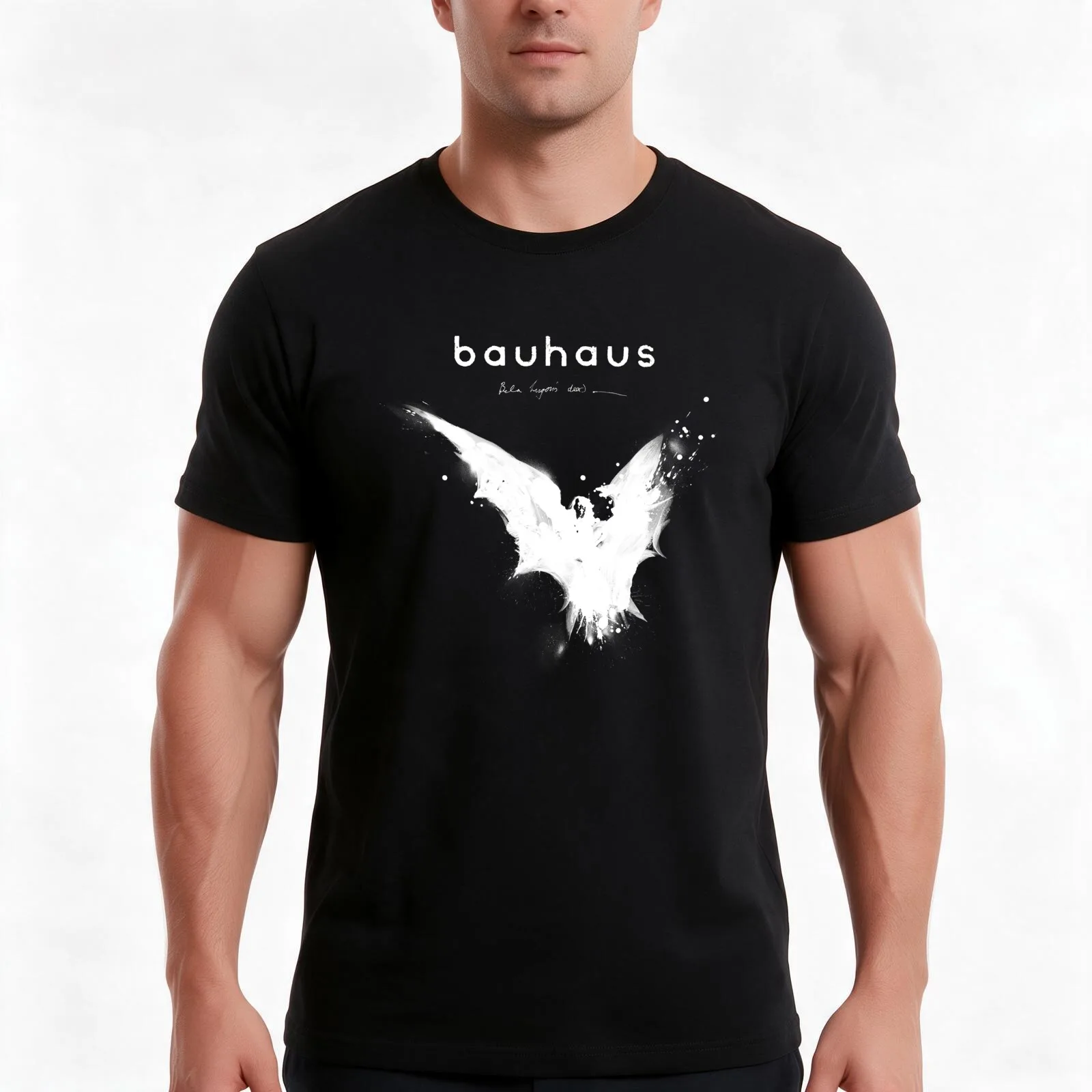 Copy of Bela Lugosi's Dead - Bauhaus (White) T-Shirt, Summer Casual Cotton Tee, Oversized Streetwear Tops, Vintage Graphic Print
