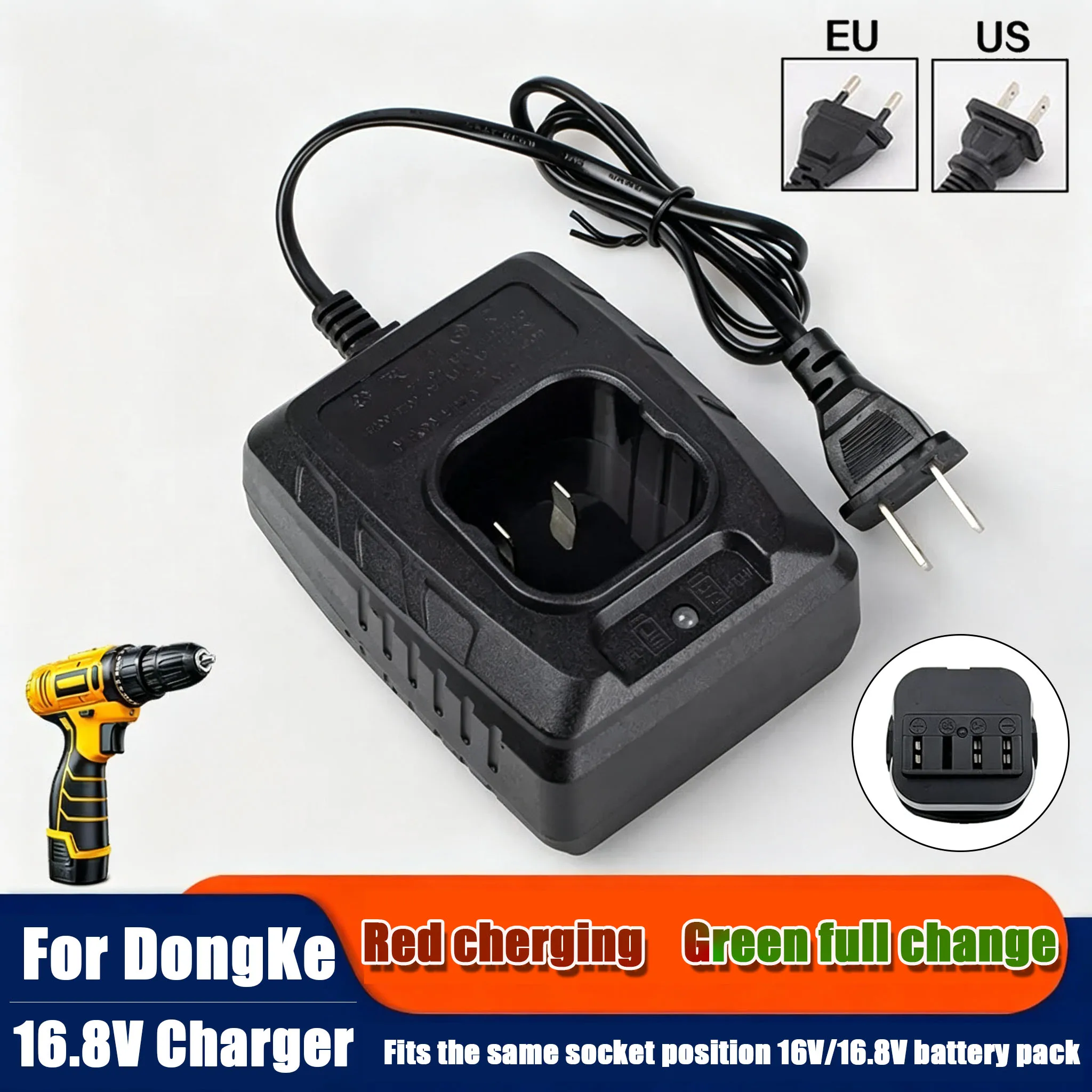 

DongKe 16.8V Lithium Battery Charger Square Base Dedicated Electric Charger for 16V Lithium Battery Electric Tool Base Charging