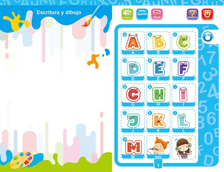 Machine d\'apprentissage de l\'anglais en espagnol, livre vocal, jouets intelligents, éducation de la petite enfance