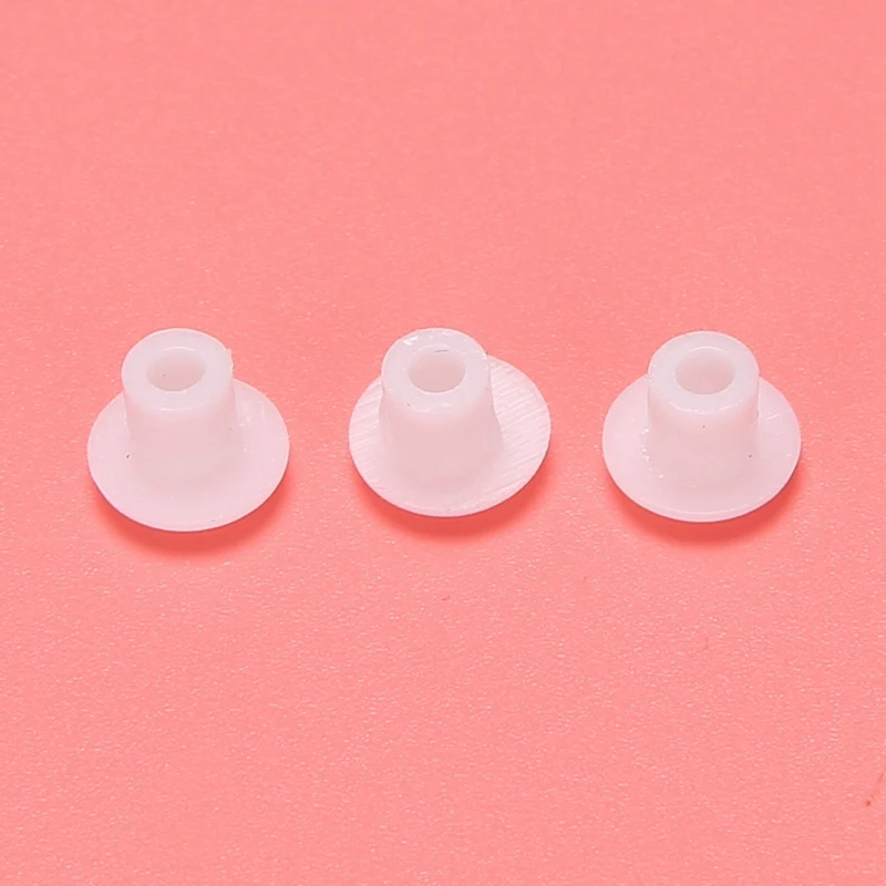 Promotion! Plastic Round Shaped Cover Screw Cap Lid White 100Pcs For 5Mm Dia Hole