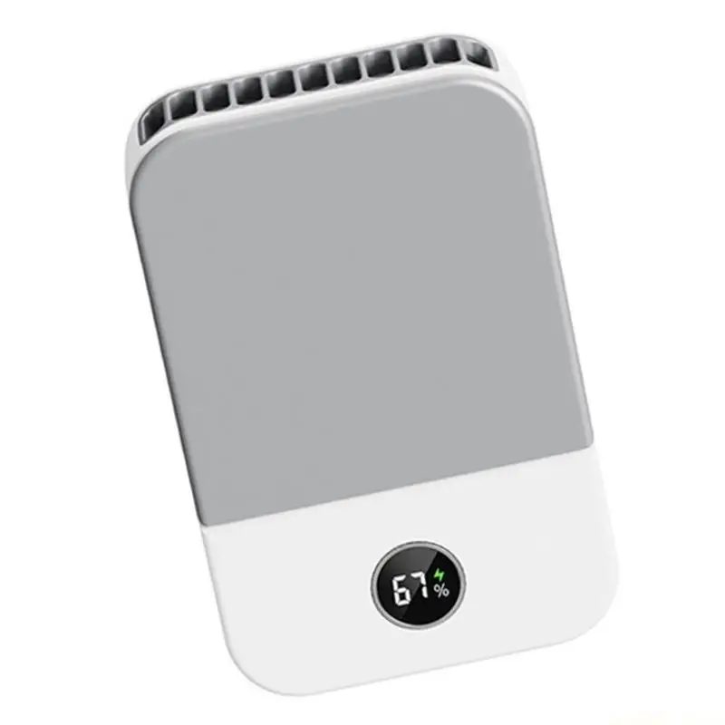 D0AB Practical Handheld Fan USB Rechargeable with 2000mAh Battery and Multiple Speed Setting Quiet Cooling Fan ABS Texture