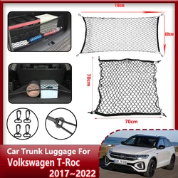 Car Trunk Nets For Volkswagen T-Roc VW TRoc T Roc A11 AC7 2017~2022 Boot Trunk Network Hooks Mesh Net Cargo Storage Accessories