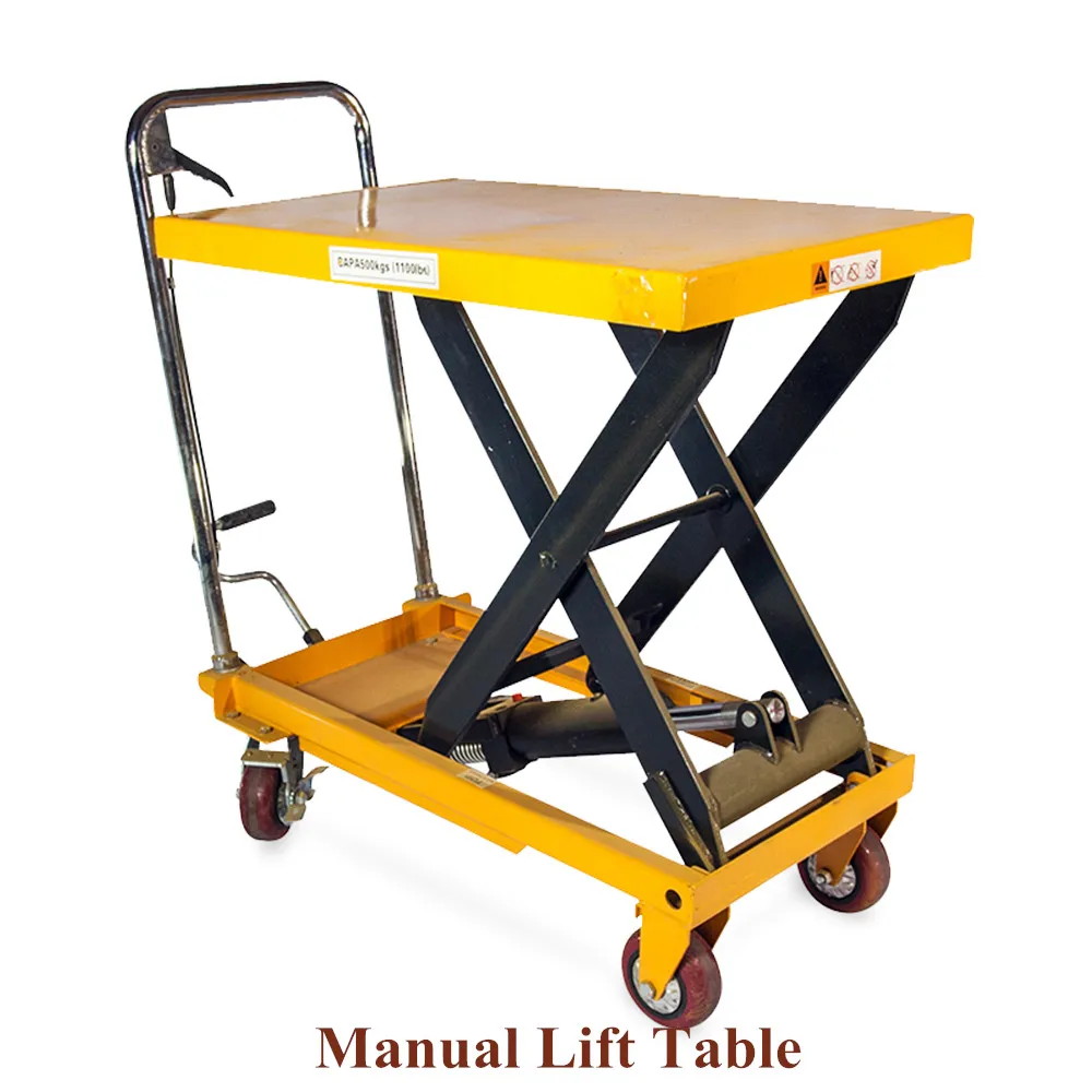 PT150A Hydraulic Scissor Lift Platform 300kg Loading Capacity and 1500mm Lifting Height Small Hydraulic Lift Tables