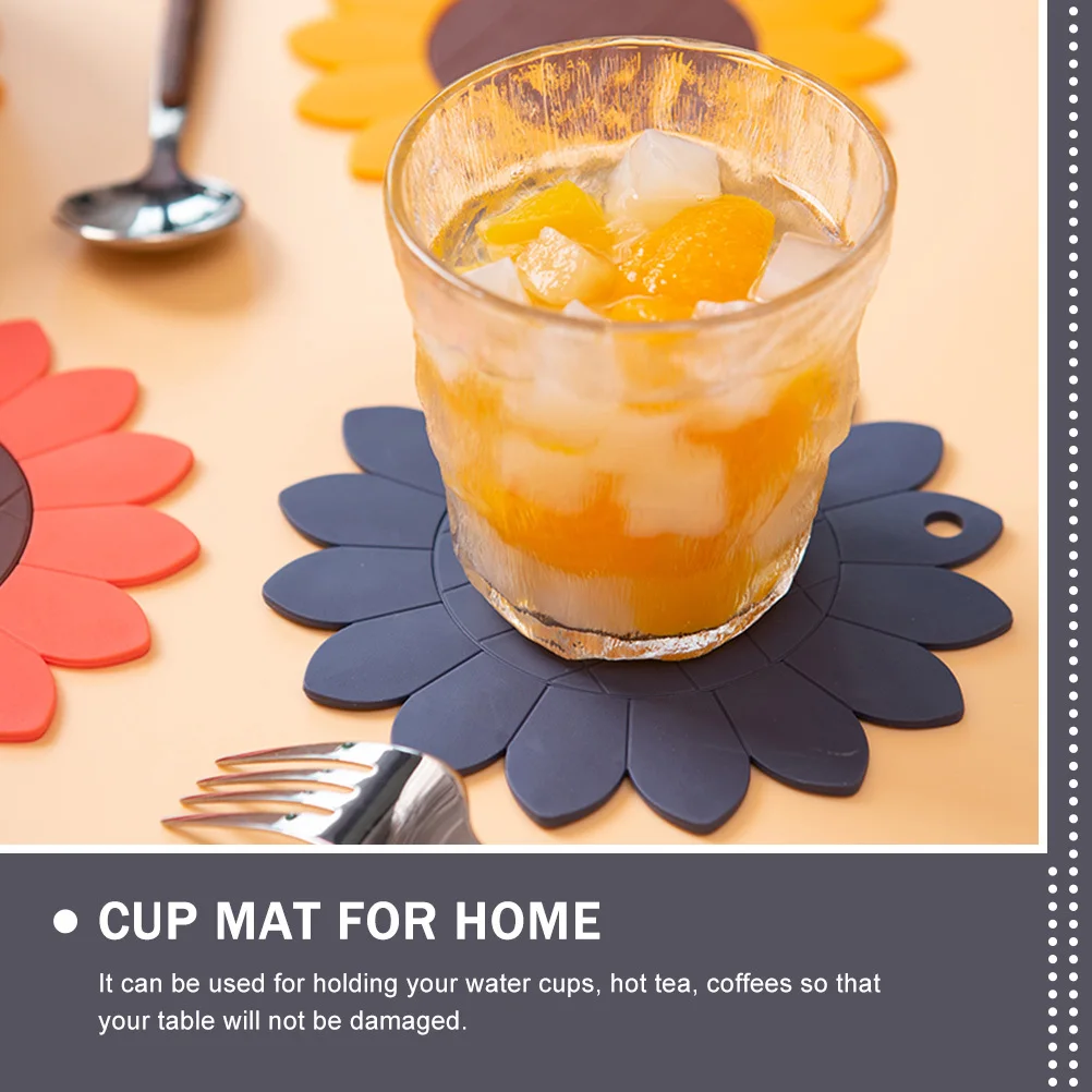 

2 шт. подставки с подсолнухом, изысканный дизайн, теплоизоляционные настольные подставки для дома, кафе, ресторана, подставка с подсолнухом