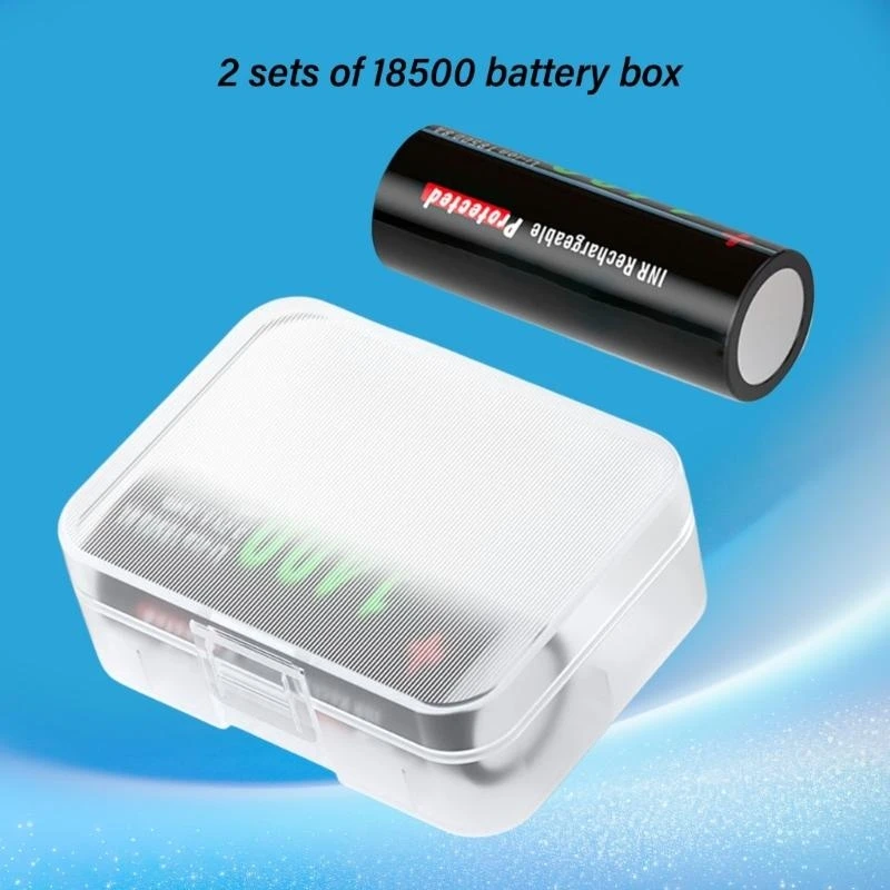 Battery Storage Case for 18500 Batteries Container Protect Your Batteries, Prevent Short Circuits and Dust Storage Case