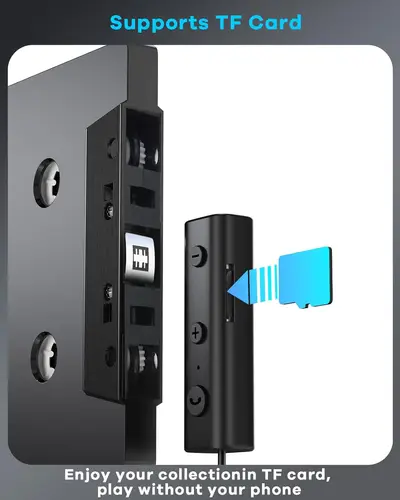 Imagen 2 del producto Adaptador de casete Bluetooth 5,1 para coche, compatible con tarjeta TF, receptor Bluetooth de Audio para coche, adaptador de reproductor de cinta para vehículo