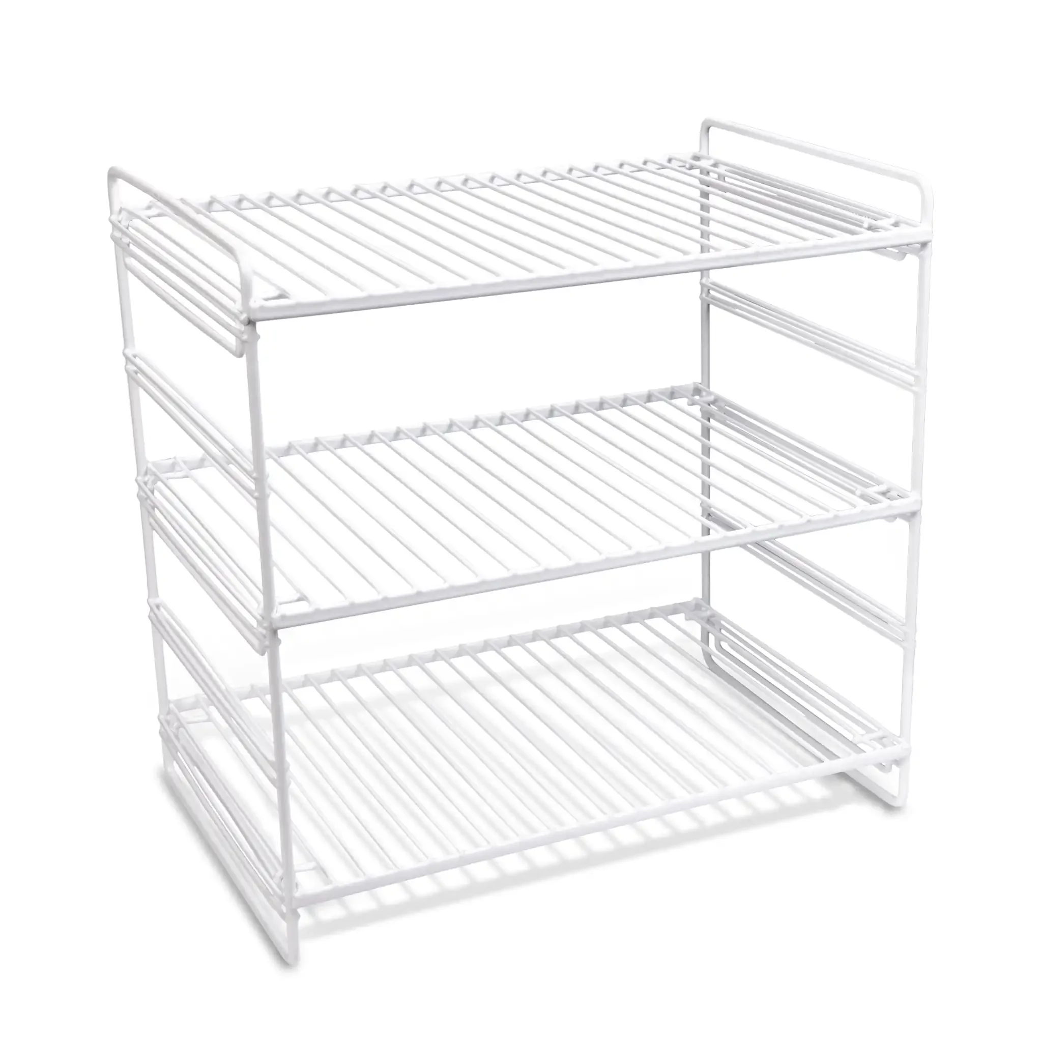 Étagère de rangement réglable blanche, 3 niveaux, nouveauté