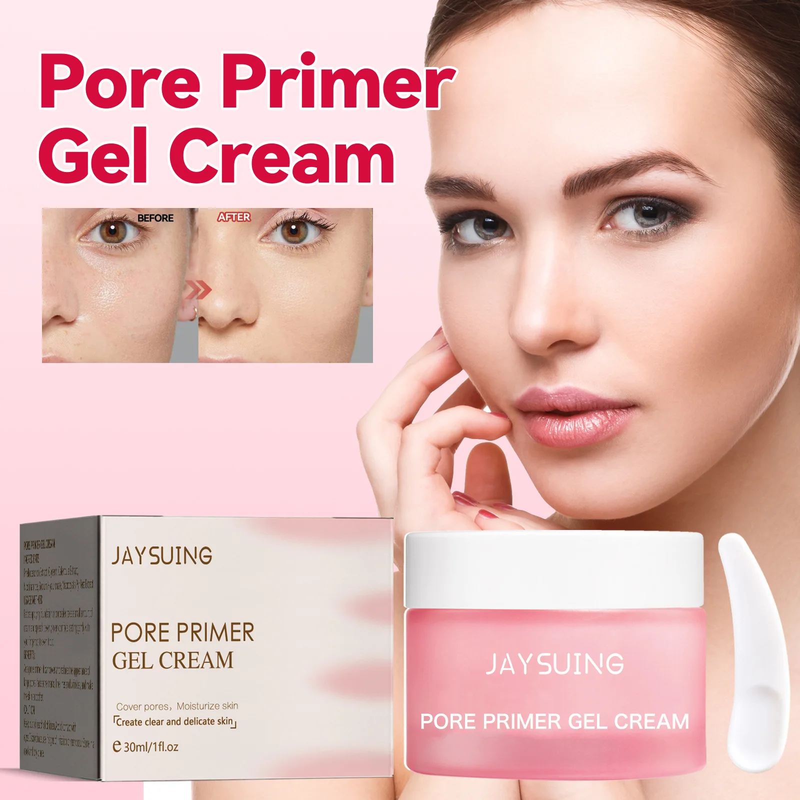 Facial Pore Primer Tightens Pores and Smooths Skin for Easy Makeup Light, Translucent and Concealer Skin Care