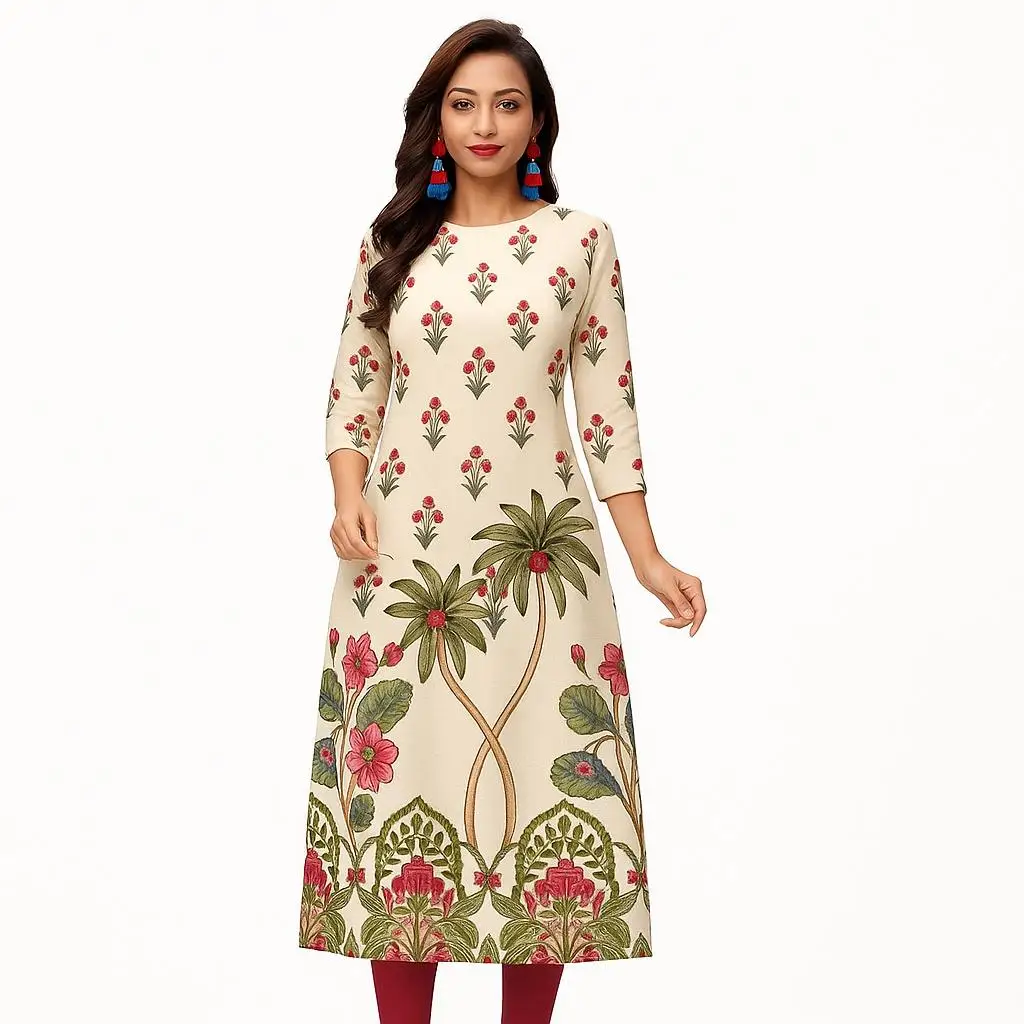 فستان كورت مريح عصري للنساء المسلمات بحاشية مستقيمة أنبوب مستقيم عباية عرقية غير رسمية Abito Donna Musulmana عباية تركية #1