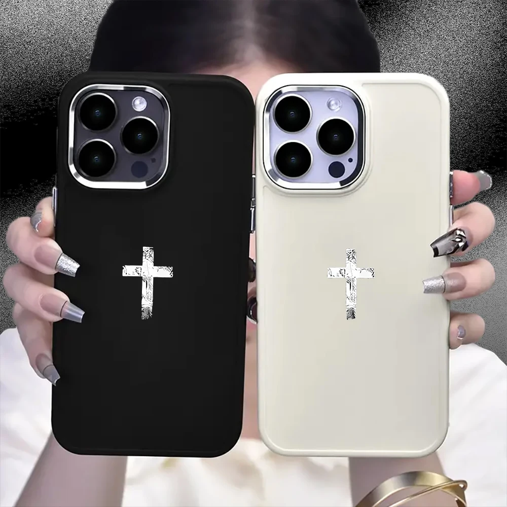 

Cross Phone Case for iPhone17Pro Max/17Pro/17/16/16Pro/15/14/13/12/11/Pro/Plus Fashion Friend Gift Aesthetic Phone Case