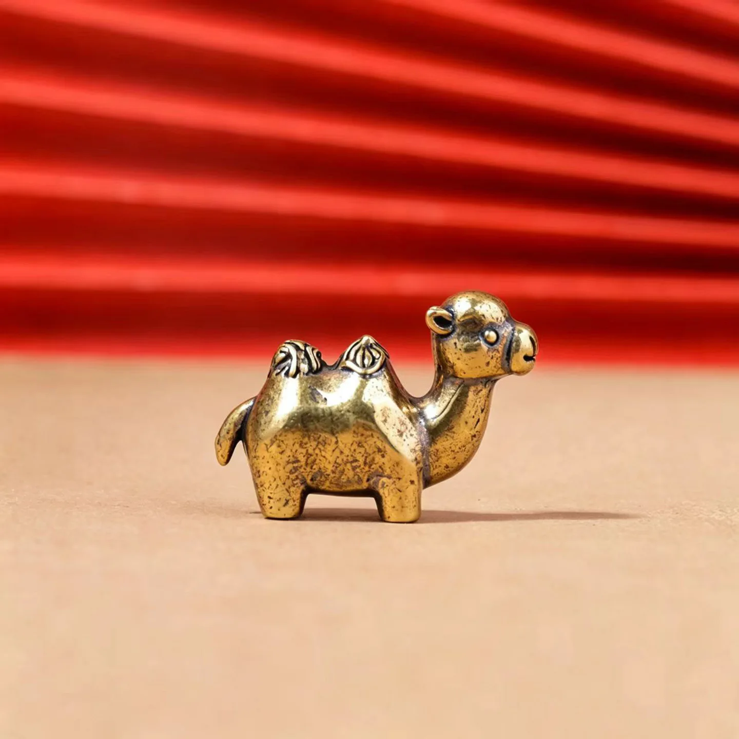 Solid Brass Mini Camel Small Statue Desktop Ornaments Vintage Animal Figurines Model Lucky Home Decorations Crafts Accessories