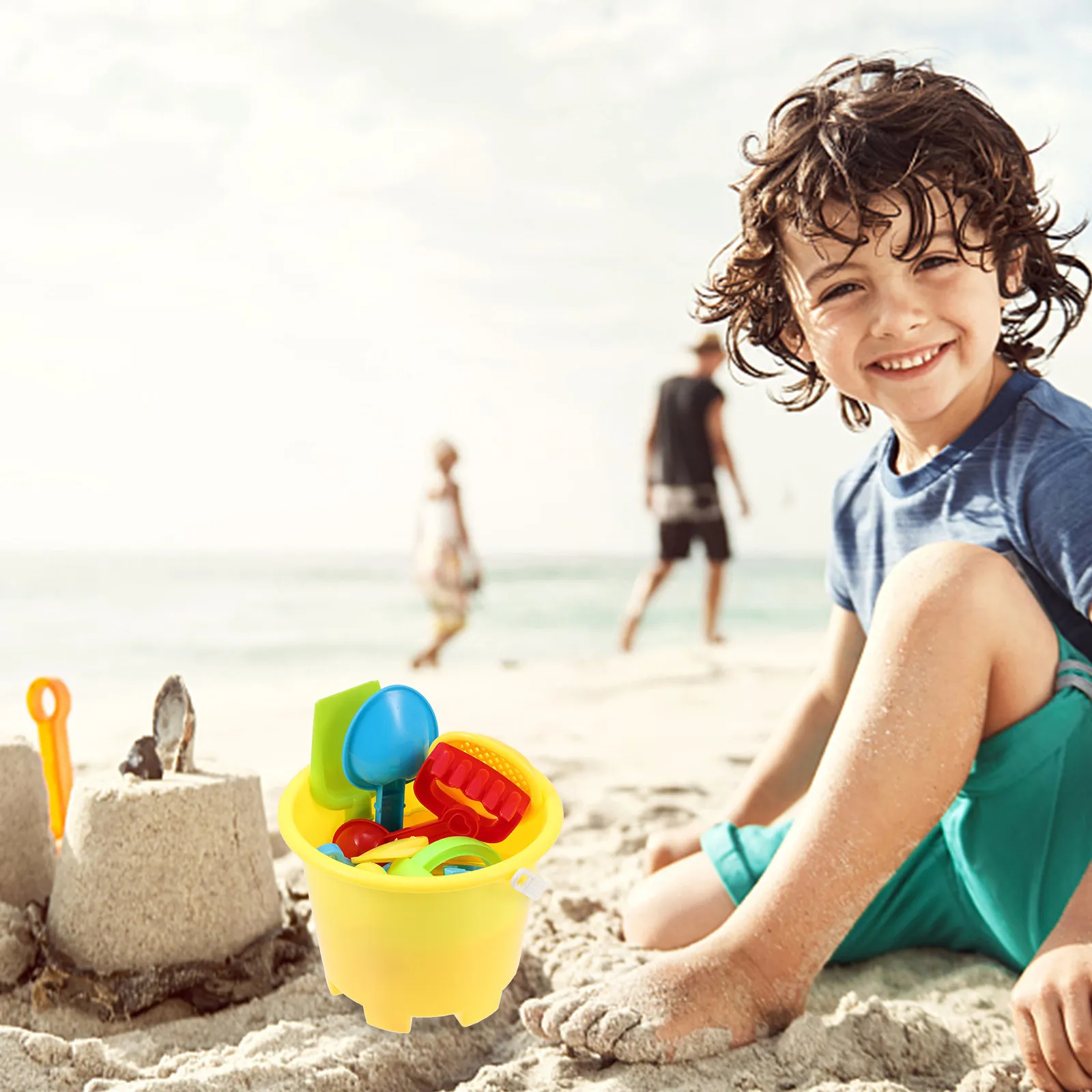 1Set Durable Plastic Kid Beach Bucket Set Compact Lightweight Child Sand Digging Outdoor Summer Activity Child Sand Toys