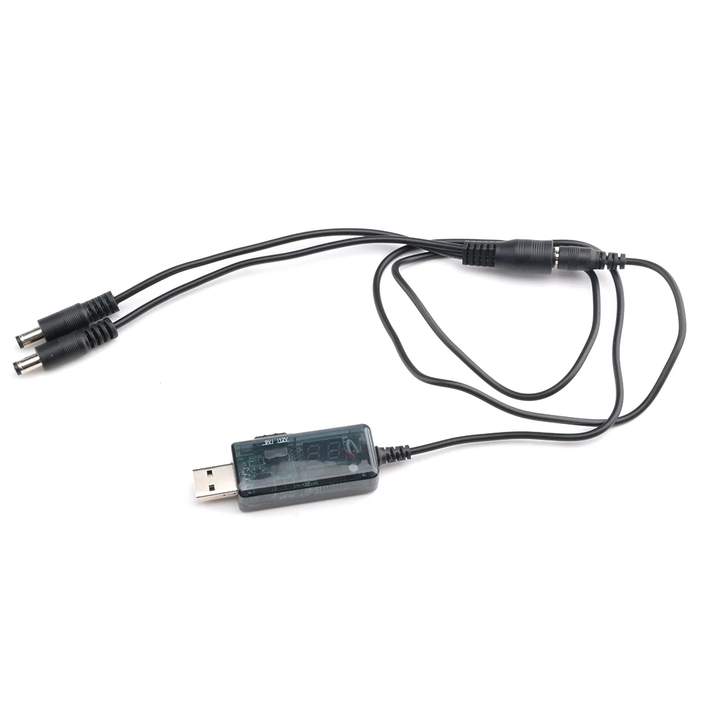 USB Boost Converter DC 5V to 9V 12V USB Step-up Converter Cable 2.1x5.5mm Plug For Power Supply/Charger/Power Converter