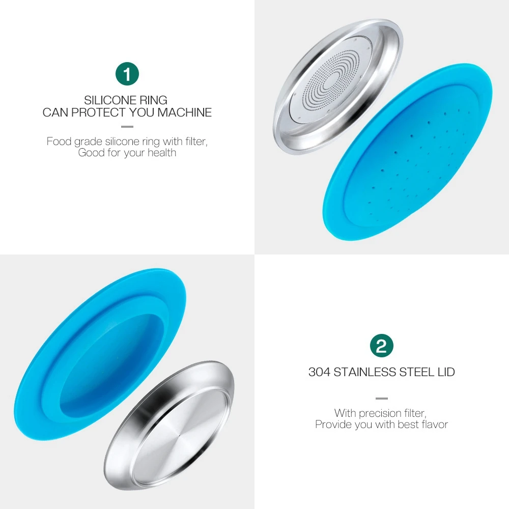 2 шт. для Nespresso Zenius фильтр для кофе из нержавеющей стали многоразовые кофейные капсулы кофе эспрессо Crema Maker Barista