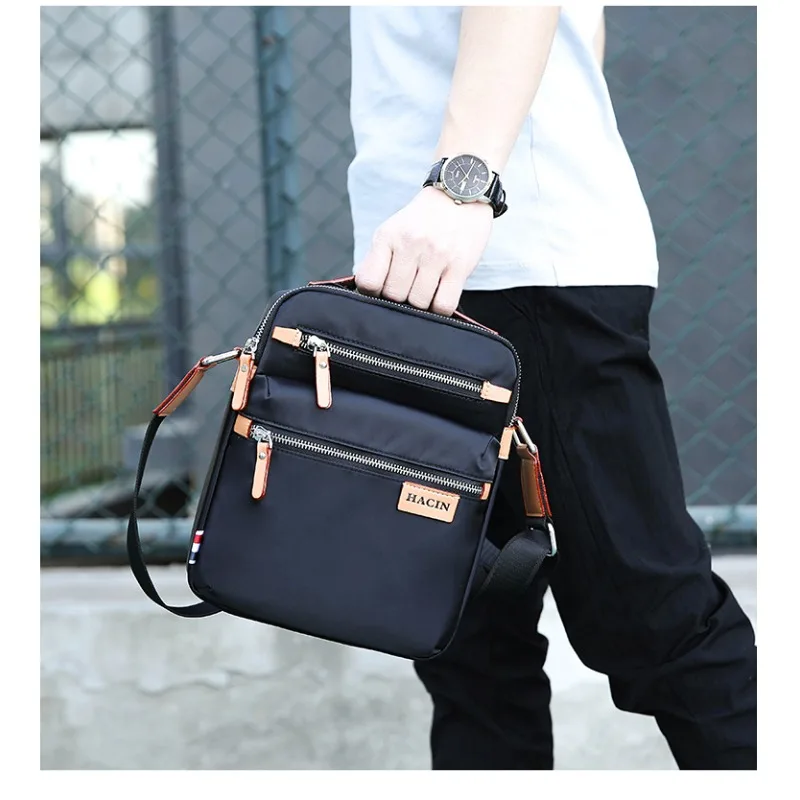 

Lightweight single shoulder bag men's fashion crossbody bag, men's bag oxford fabric casual multifunctional backpack sling bag.