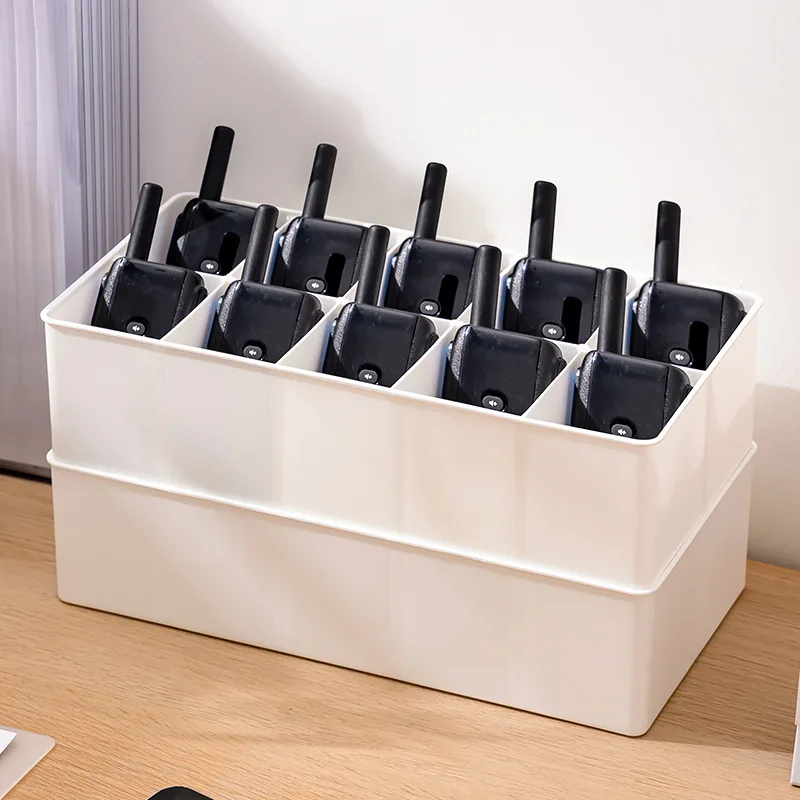Office Desktop Storage Box with Multiple Compartments Holder for Phone Remote Control Household Organizer for Small Sundries