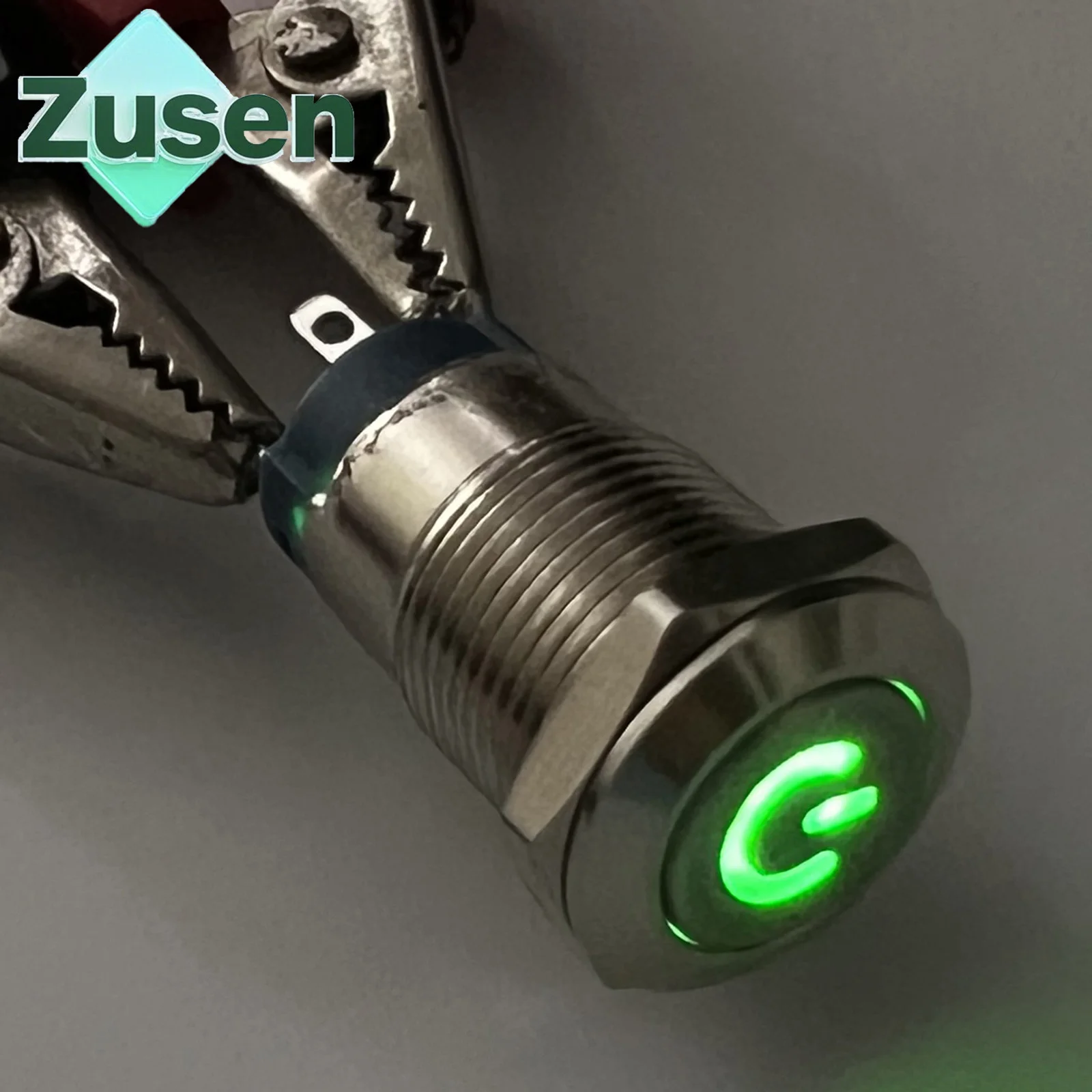 

Zusen 12 мм металлический прозрачный символ питания кнопочный переключатель с фиксацией/мгновенного действия со светодиодной подсветкой (ZS12-10T/J/N)