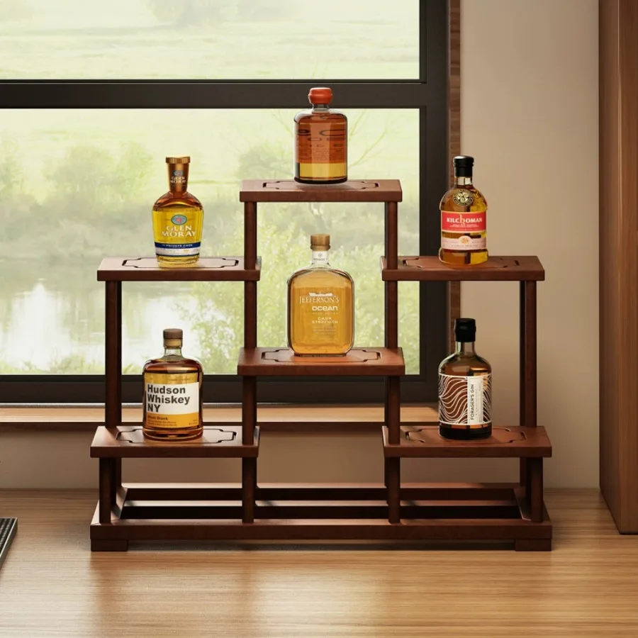 Solid Wood Bookcases Mini Wine Cabinet Counter Storage Bookcases Display Rack Dedicated Home Furniture Boekenkasten ZY40SJ