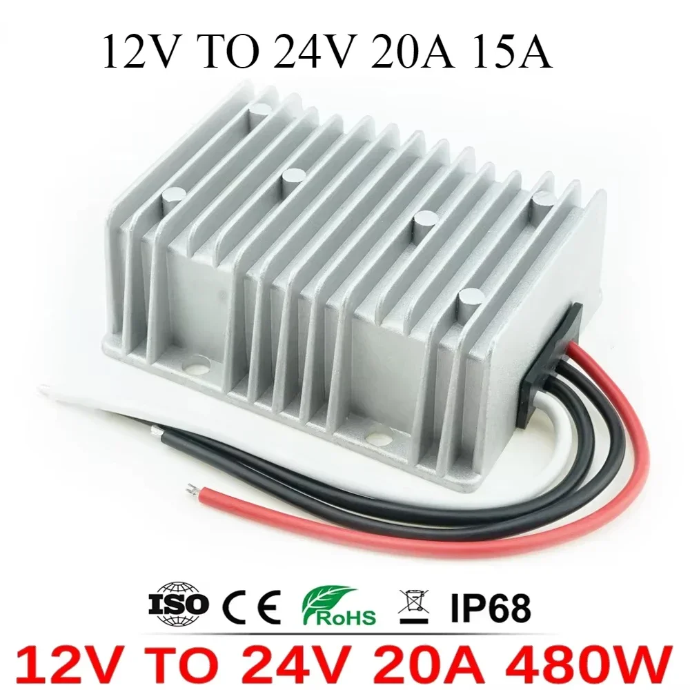 10-23V 12V TO 24V 20A 15A DC DC Converter Step Up  Regulator 12 Volt to 24 Volt Boost Module Voltage Regulator for Cars CE RoHS