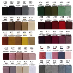 wholesale 170X60cm Países Bajos Jersey de algodón liso Hijab Bufanda Mantón Color sólido Con buena puntada Elástico Suave para mujer Bufanda