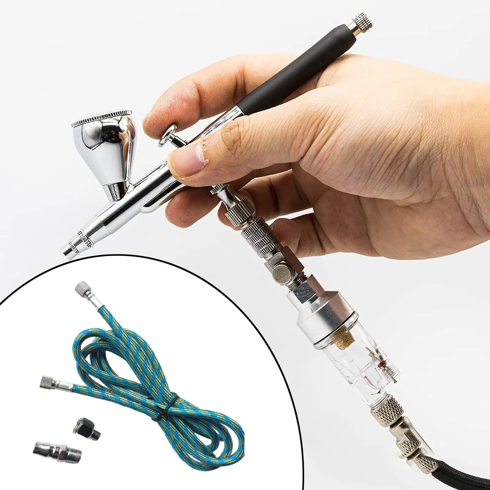 Airbrush Hose Air Tube Pipe Accessory Airbrush Adapter Fitting High Performance 1.8M Connection Hose Braided Connector Pipe