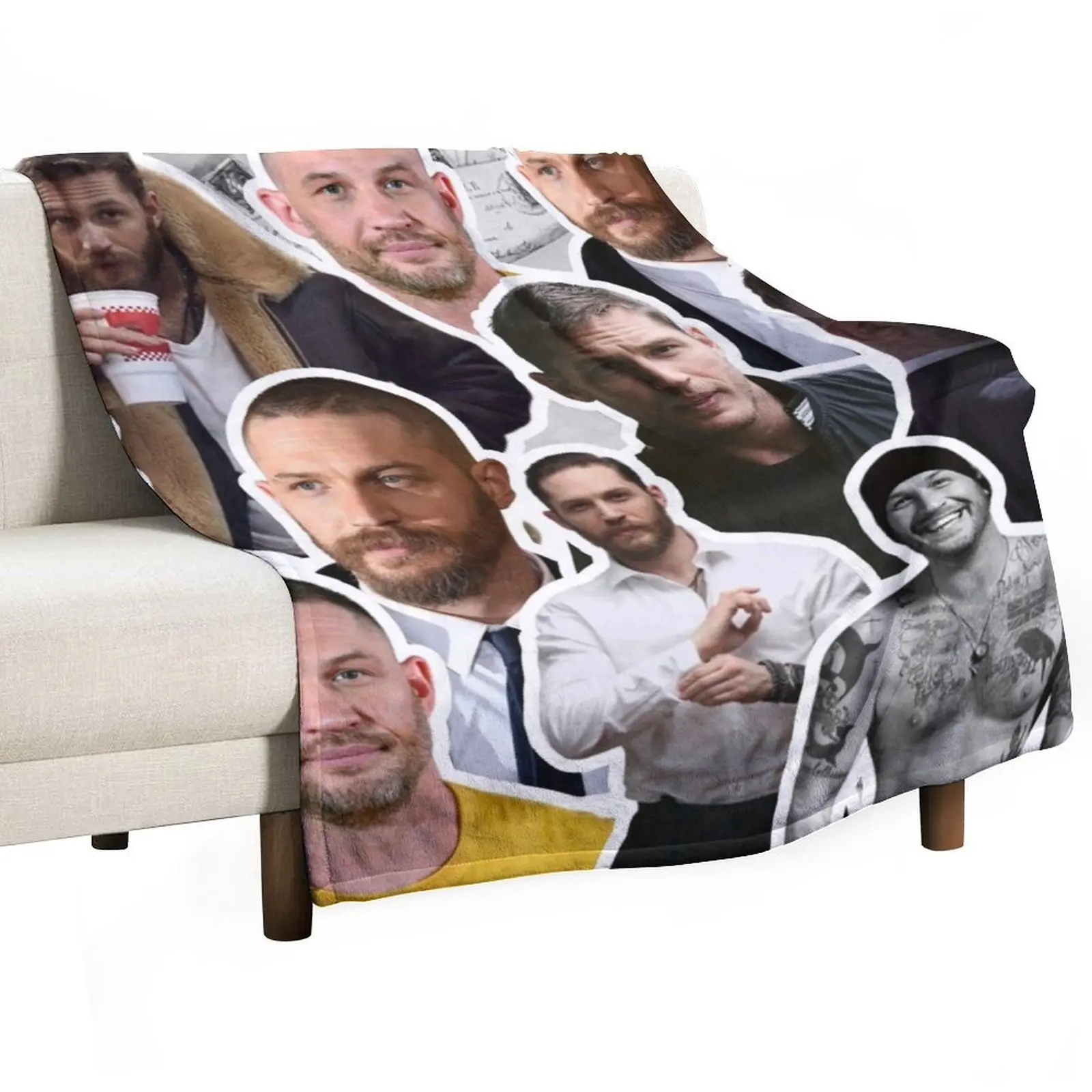 tom hardy photo collage Throw Blanket Tourist Cute Luxury St For Decorative Sofa Blankets