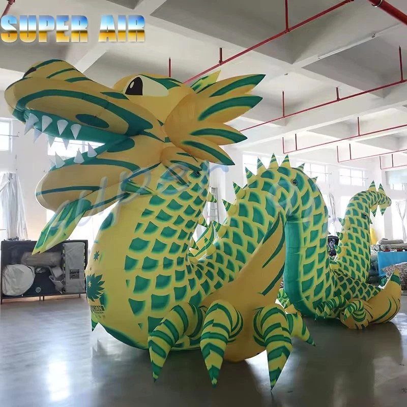 Mitologia cinese Drago gonfiabile enorme lungo 6 m per la festa di eventi all'aperto di Capodanno di Chinatown