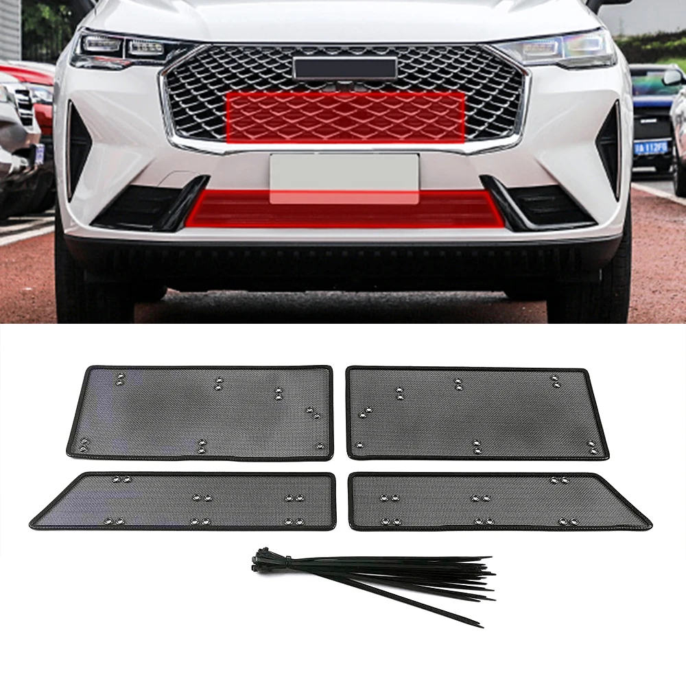 For Haval H6 3rd Gen 2021 2022 Front Middle Grille Insect Net Radiator Condenser Protective Cover Anti-Mosquito Dust Accessories