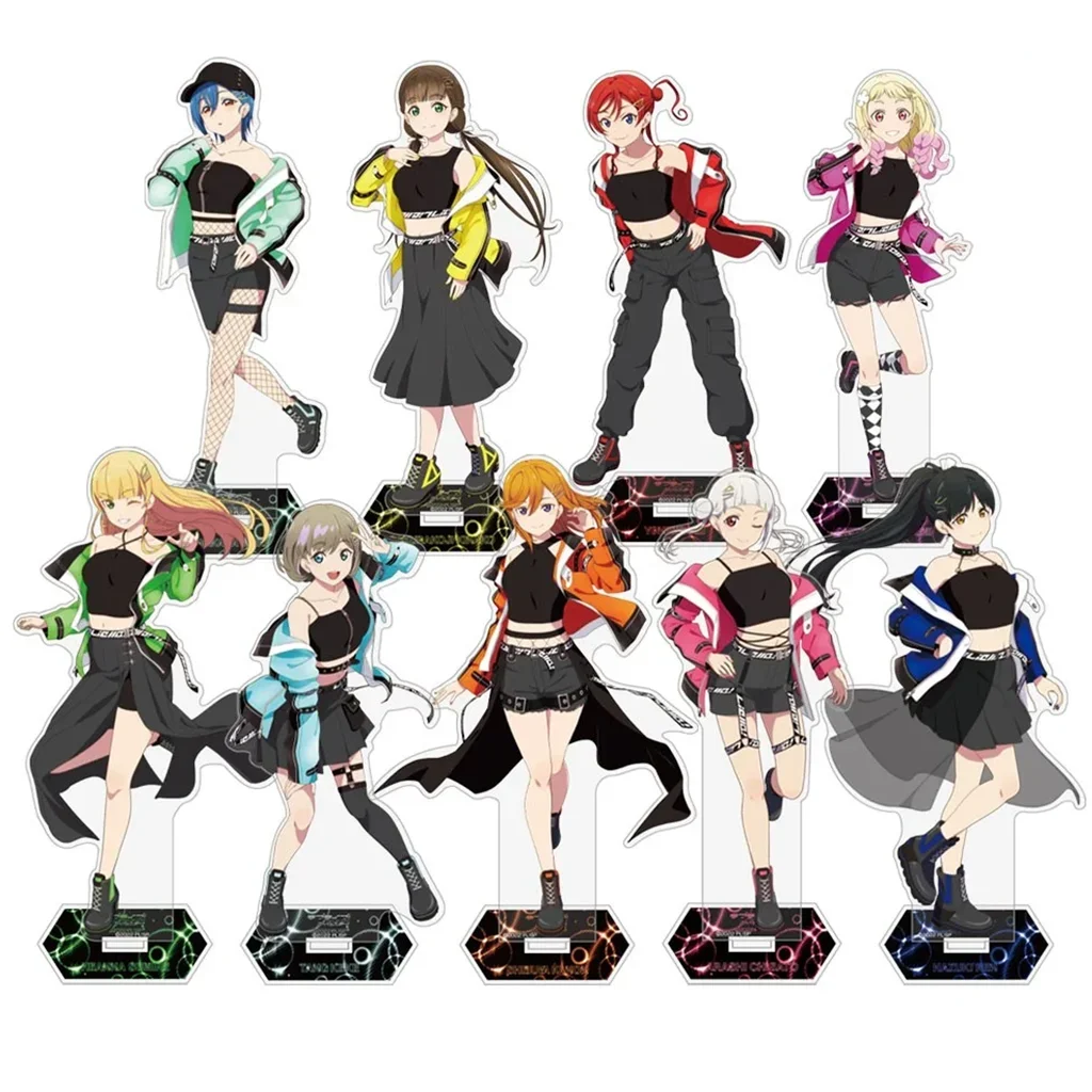 Anime Butter Acrylic Stand Model Cosplay Toy Gift, Shibuya Oke on Tang Keke Arashi Chisato, Heanna Sumire Sakurakoji KinCabo Figure