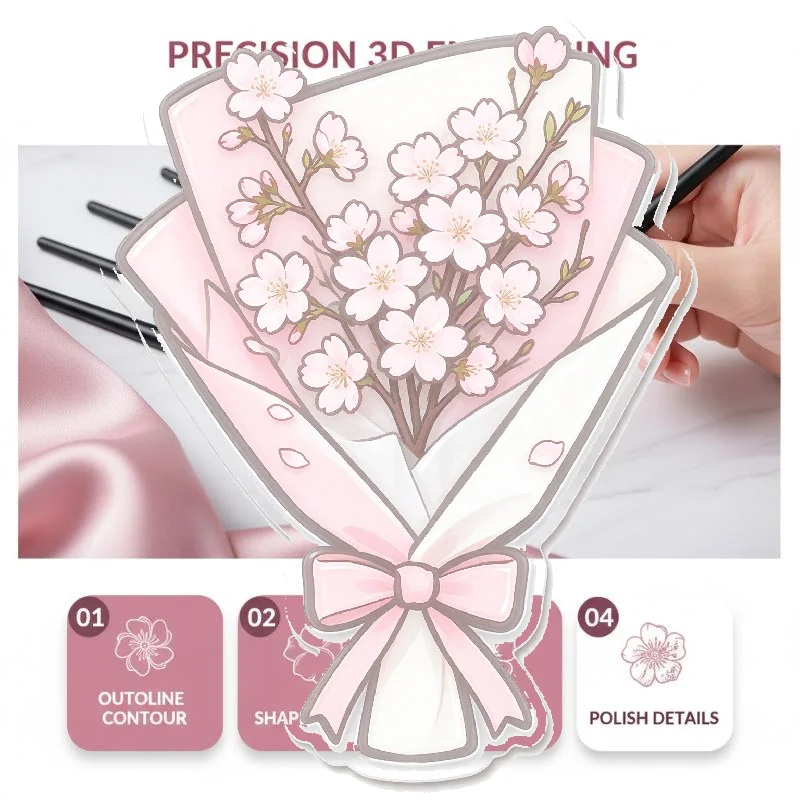 5Pcs Silicone Nail Art Brushes Non-slip Handle Suitable for Gel Polish Painting Home DIY & Salon Nail Design
