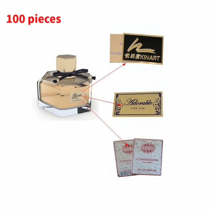 10 0.Zhang.Custom.custom private perfume packaging metal plate logo printing label sticker