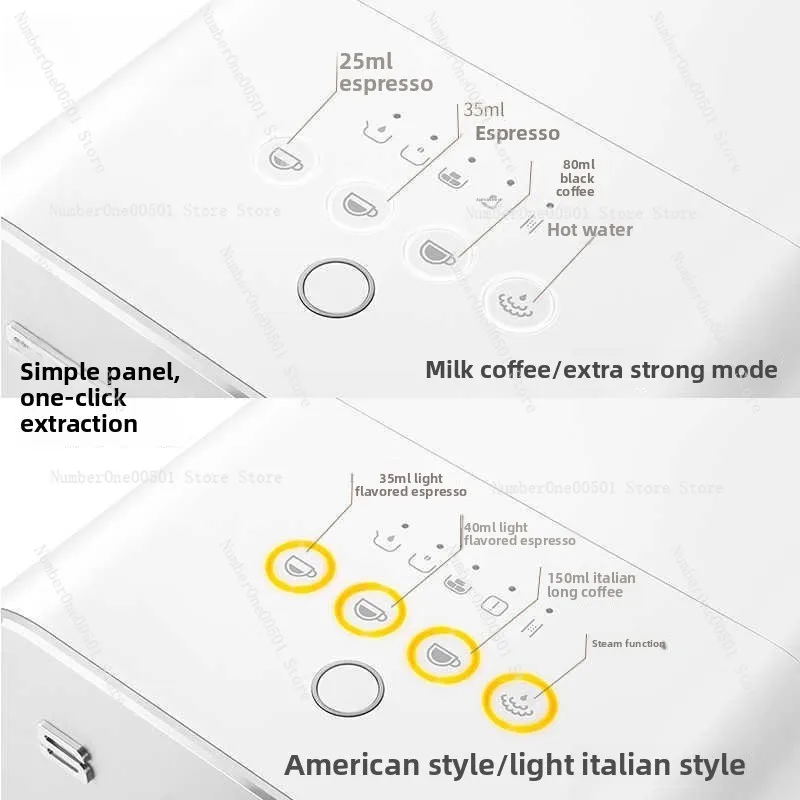 BCC02 Automatic Home Italian Coffee Machine Small Milk Foam Latte Grinding Machine