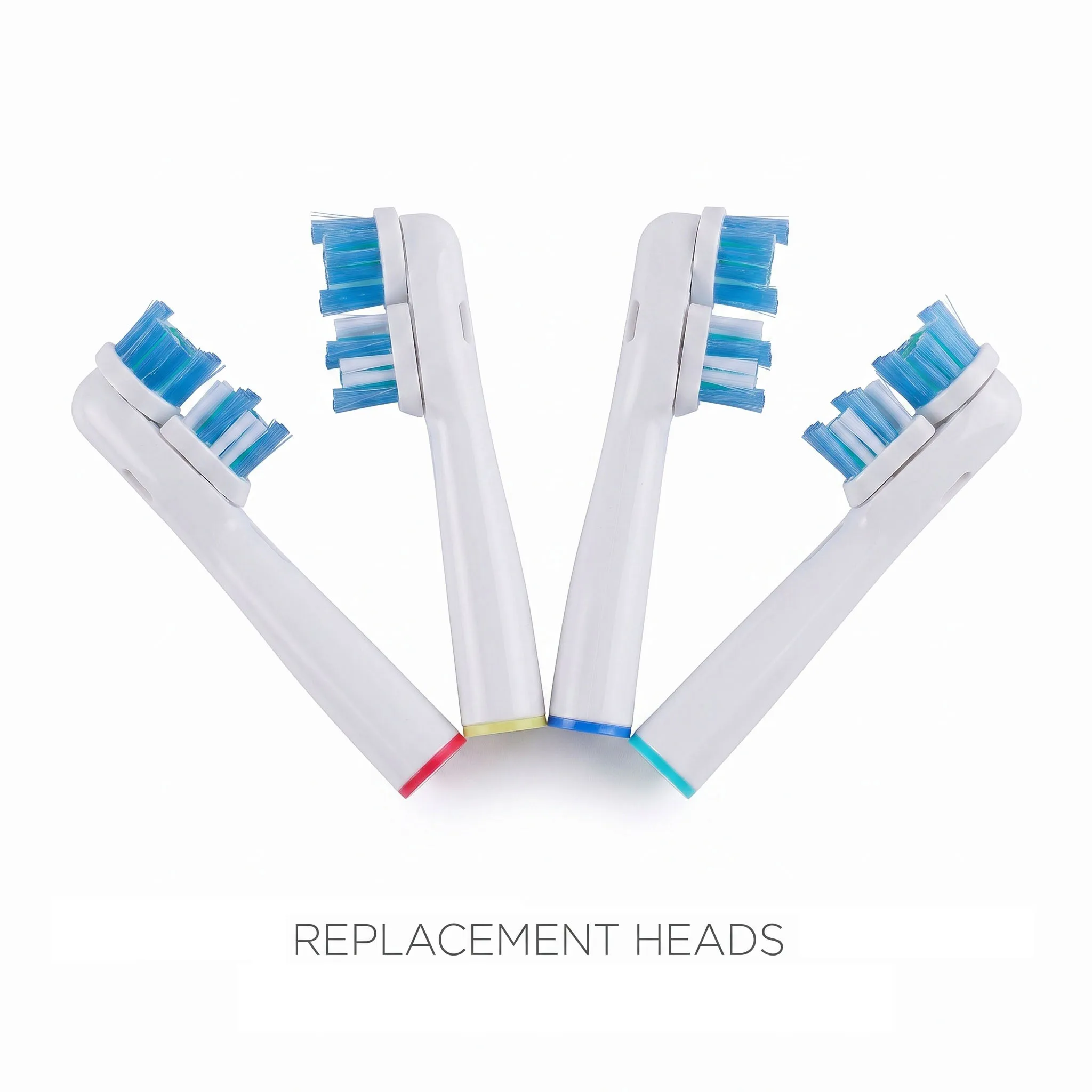 Dual Head Electric Toothbrush Replacement Heads Soft DuPont Bristles Brush Refills with Rounded End, Deep Clean OralOB 4/8/12/16