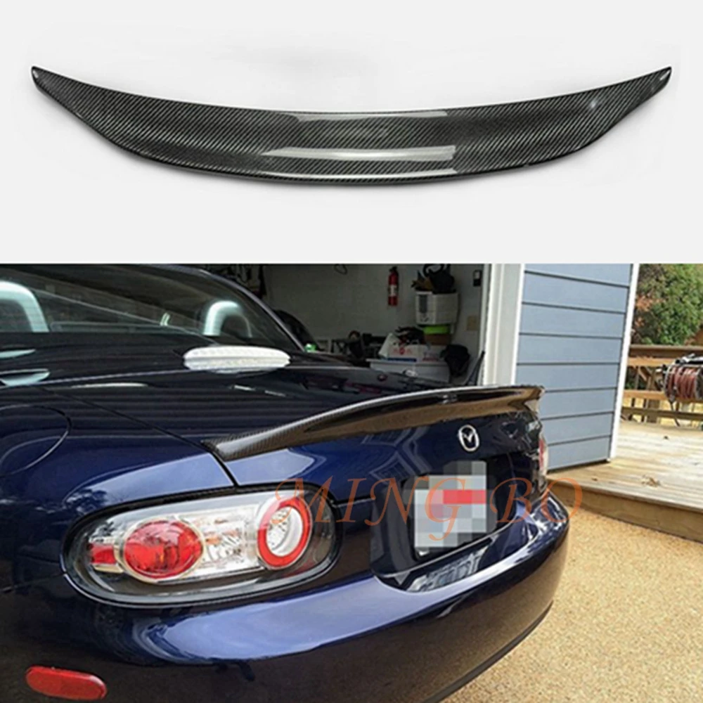 

For MX5 NC NCEC Roster Car-styling Miata EPA Type 3 Carbon Fiber Rear Spoiler Glossy Fibre Trunk Wing Lip(PRHT Hard Top Only)