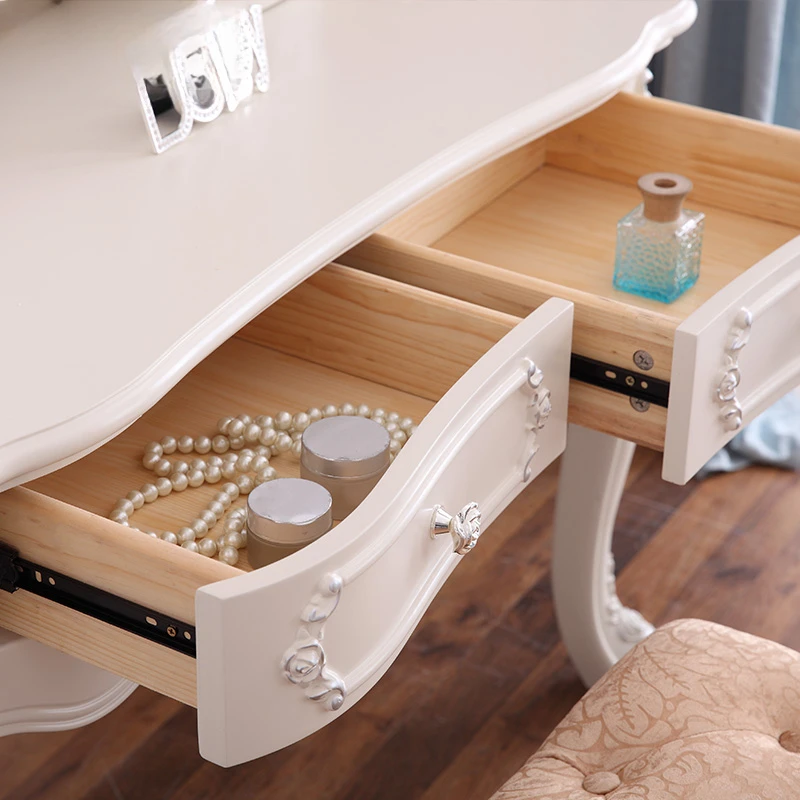*s for Small White Vanity Mirror Chair Drawers Cabinet Bedroom Dressers Makeup Stool Luxury Coiffeuse De Chambre Furniture Home*
