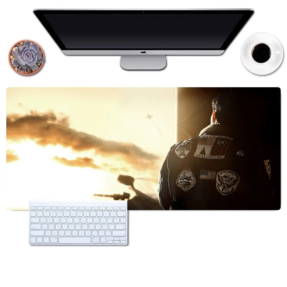 Imagem -05 - Grande Antiderrapante Lockedge Mouse Pad Filme Top Gun Maverick Mousepad Gaming Office Desk Pads para Computador