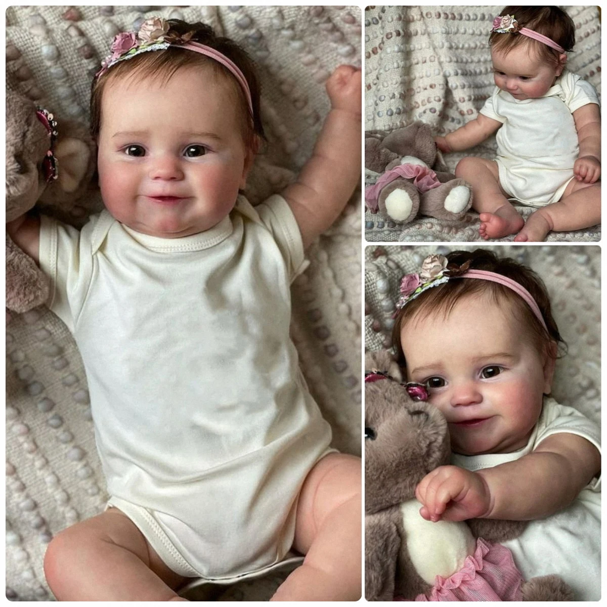 

Reborn Baby Doll 20" | Full Body Silicone Lifelike Real Soft Touch Newborn Bebe Doll with Visible Veins Lifelike 3D Skin