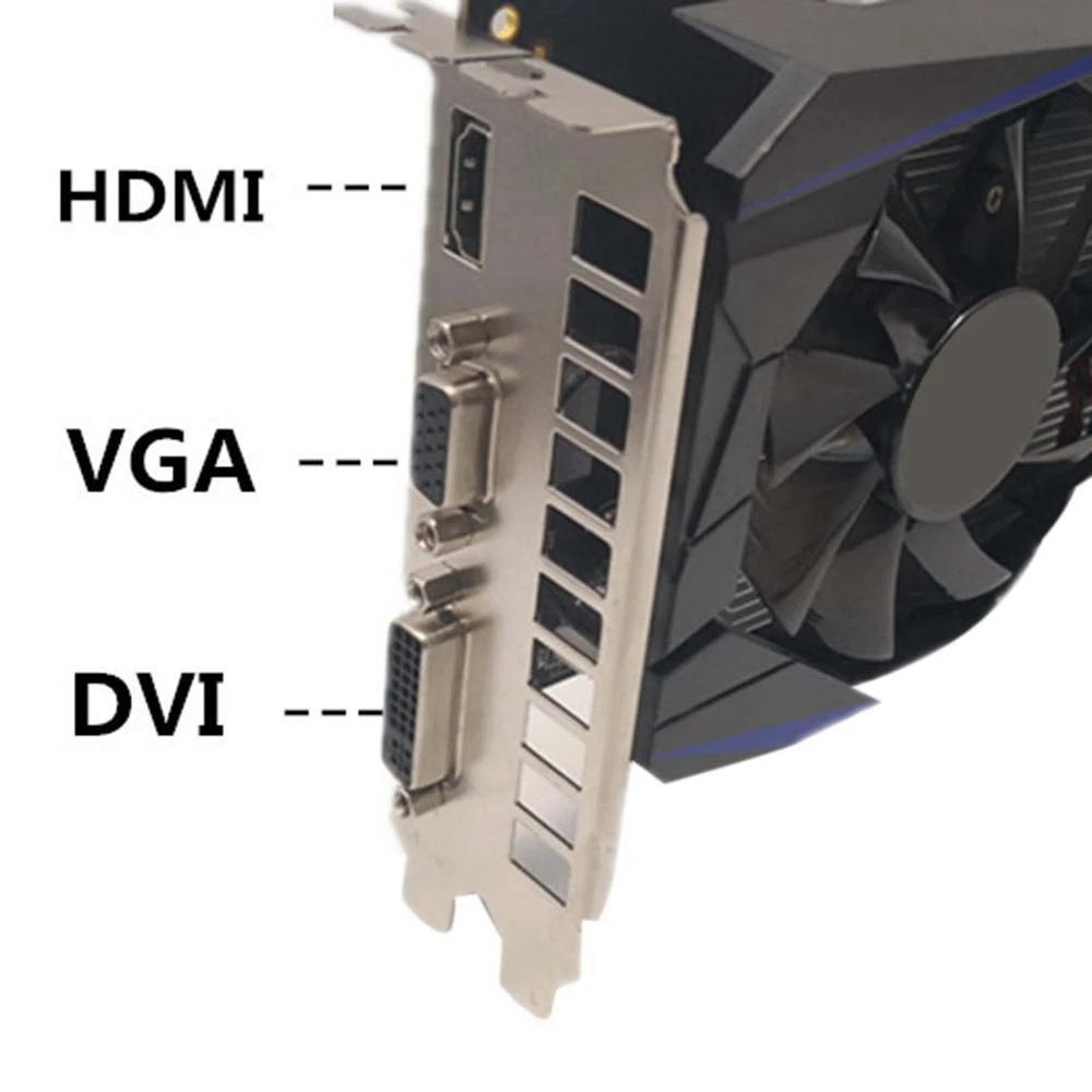 Профессиональная видеокарта GTX1050TI 1 ГБ DDR5, 128 бит, DVI, VGA, совместимая с графическим процессором, игровая видеокарта для компьютерных игр