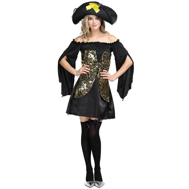 Fsia de Pirata Caribenho para Adultos, Roupas de Performance para loween, Traje de Role-plang, Fabricante Chinês, Fa...
