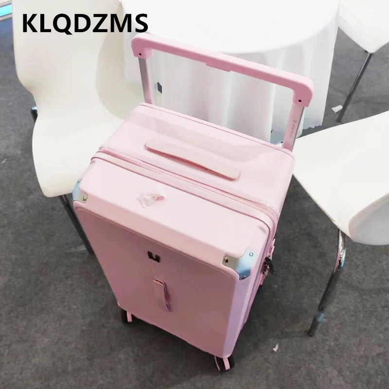

KLQDZMS Men's Suitcase ABS+PC Trolley Case Large Capacity 26"28"30"32"34 Inch Family Travel Essentials Women's Rolling Luggage