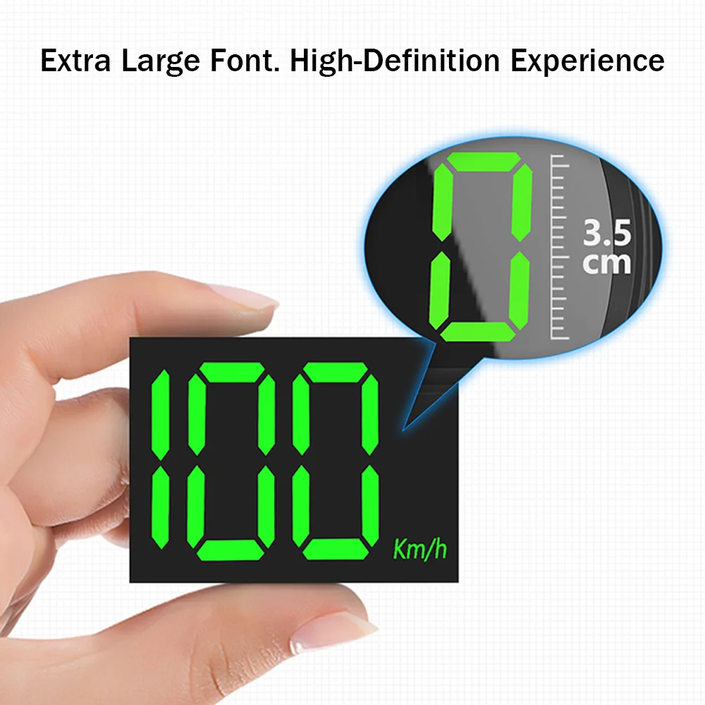 سيارة عالمية HUD رئيس يصل عرض عداد السرعة الرقمي العارض KM/MPH الخط الكبير سرعة متر عرض السيارات الإلكترونية جزء Y03