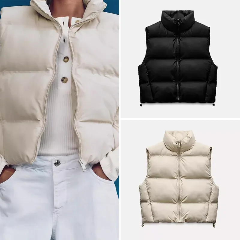 

Warm Vest 2024 Autumn Winter New Women's Clothing Multi-Color Options Stand Collar Svel Thermal Vest Faionable Zipper...