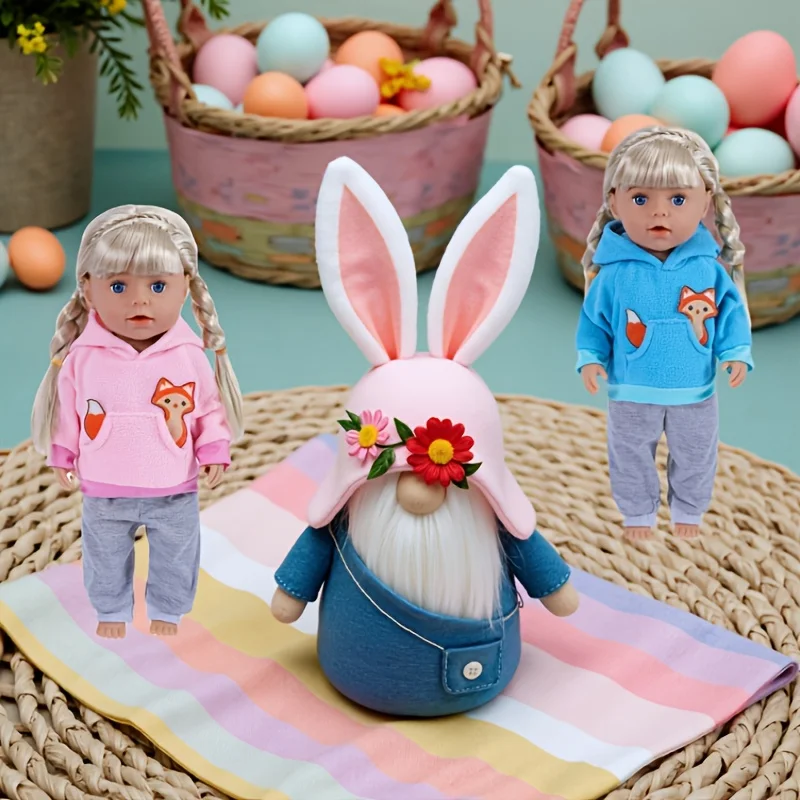 Tenues de poupée de 45cm pour poupées de 18 pouces, combinaisons pour bébé né, barboteuse mignonne, costume + chaussures, vêtements chauds sur une poupée, cadeau d'anniversaire pour bébé