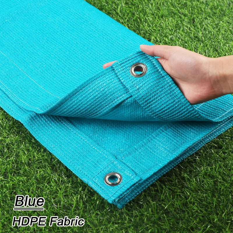 Blue HDPE Fabric Sunshade Anti-UV Pergola Sun Shading Net Terrace Balcony Screen Safety Privacy Net Garden Fence Netting