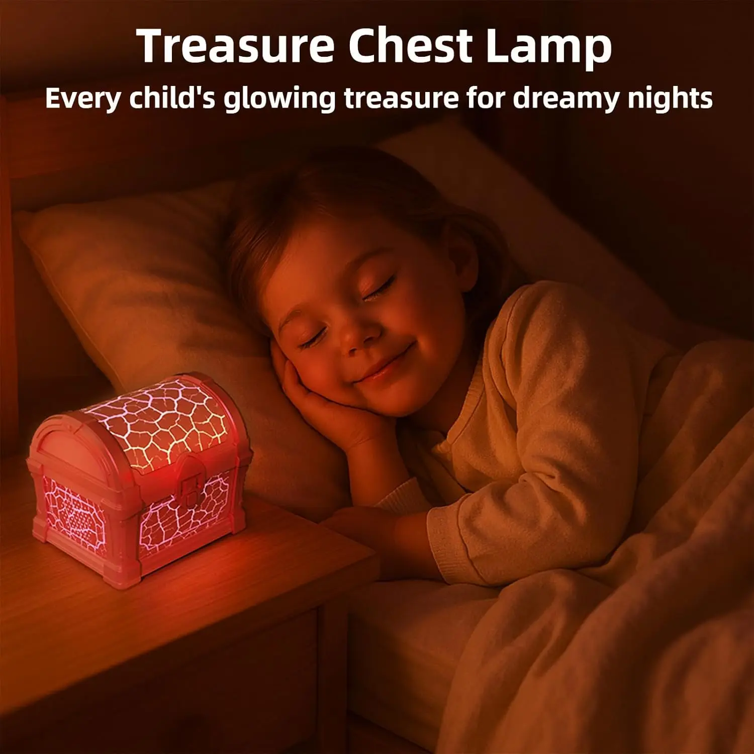 Magical Treasure Chest Night Light with Northern Lights Projector, Galaxy Projector Light for Bedroom, Remote Control Mood Light
