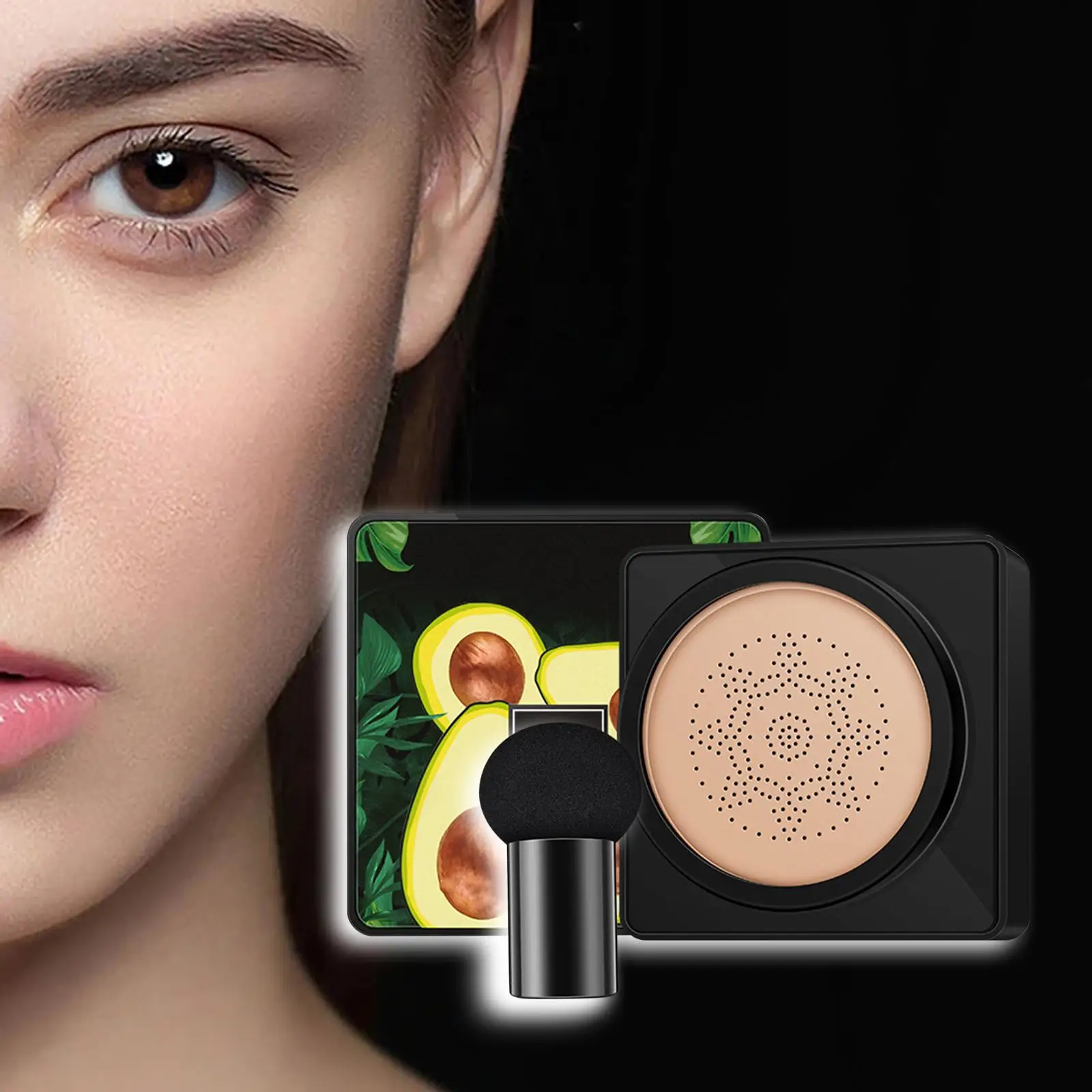 Mushroom Head Air Cushion CC Cream Brightening Face Makeup Foundation Matte Concealer Waterproof for Cosmetic Bag