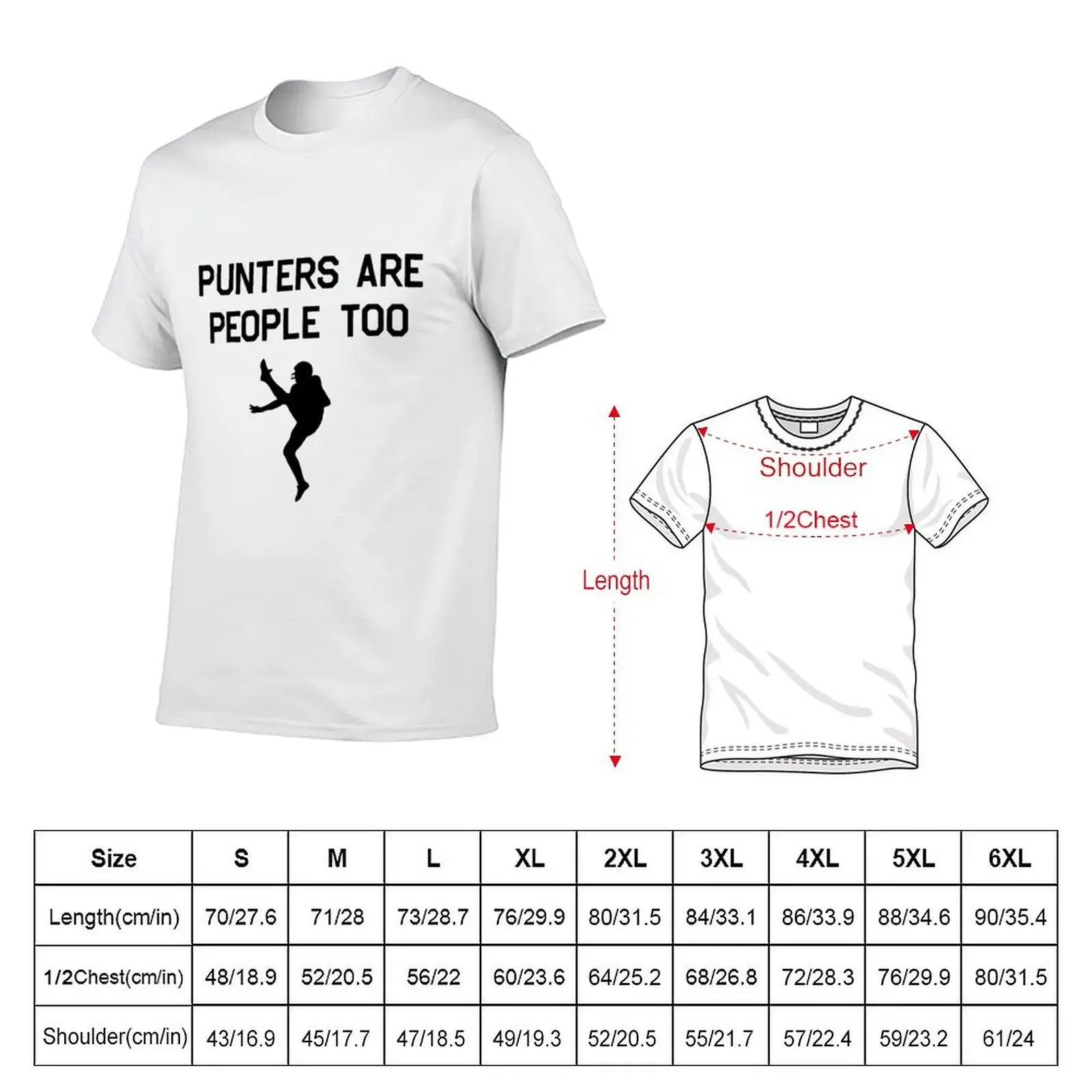 Punters are people too Football T-Shirt baggy shirts oversized graphic tee vintage cute tops slim fit t shirts for men